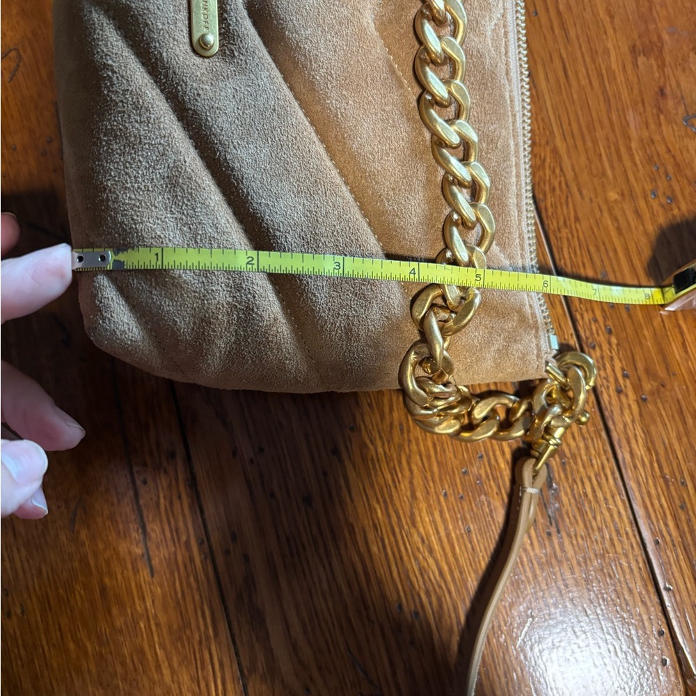 Rebecca Minkoff Tan Crossbody Bag with Gold Chain - Picture 14 of 15